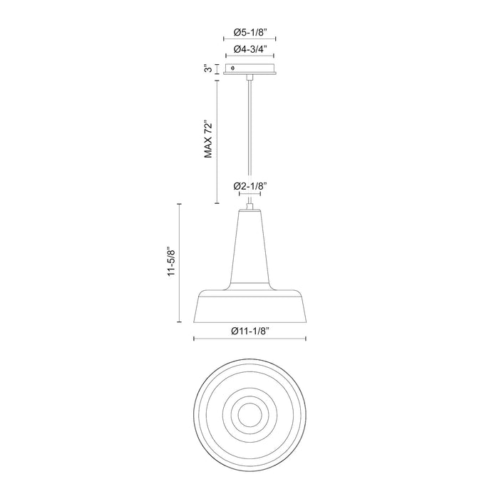 Juliana One Light Pendant White-Pendants-Alora-Lighting Design Store