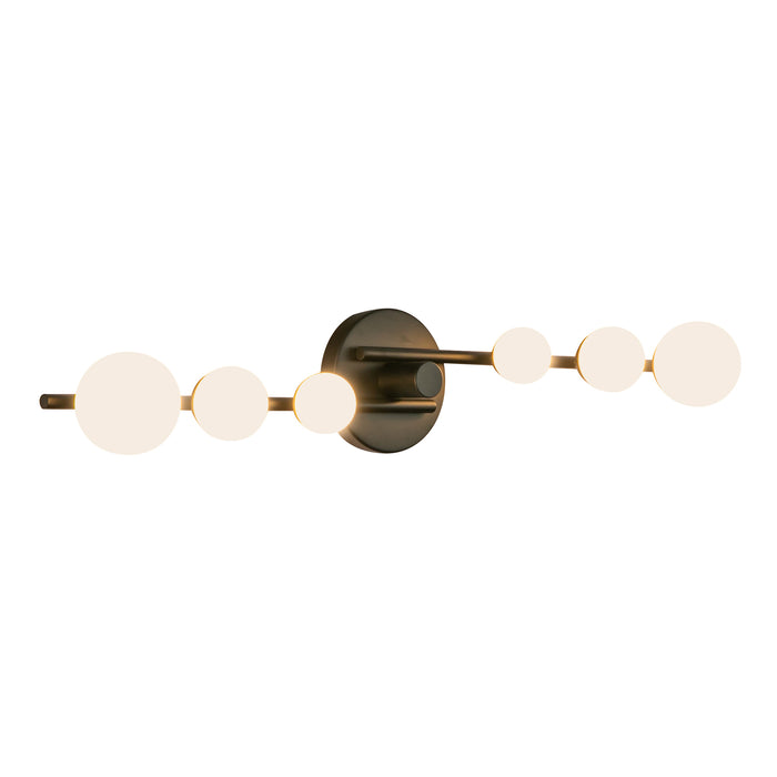 Juniper LED Vanity Black/Opal Glass-Bathroom Fixtures-Kuzco Lighting-Lighting Design Store