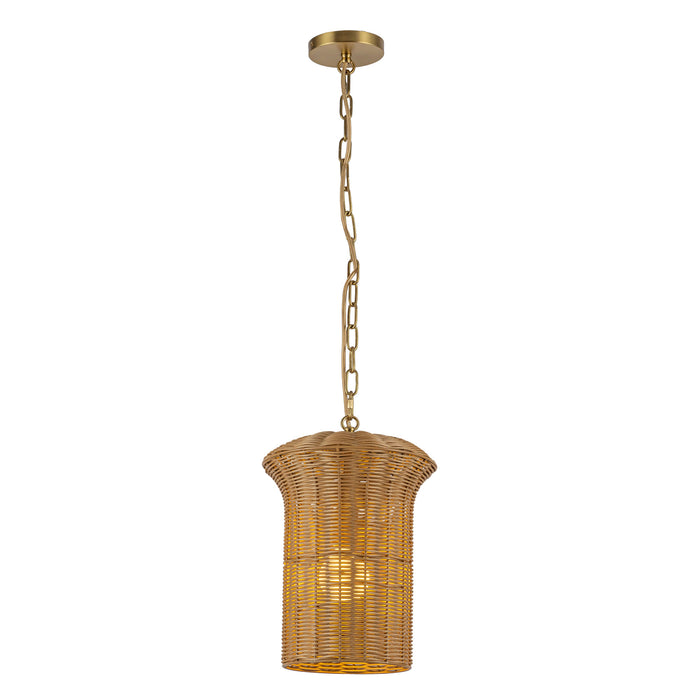 Kai One Light Pendant Brushed Gold-Pendants-Alora-Lighting Design Store