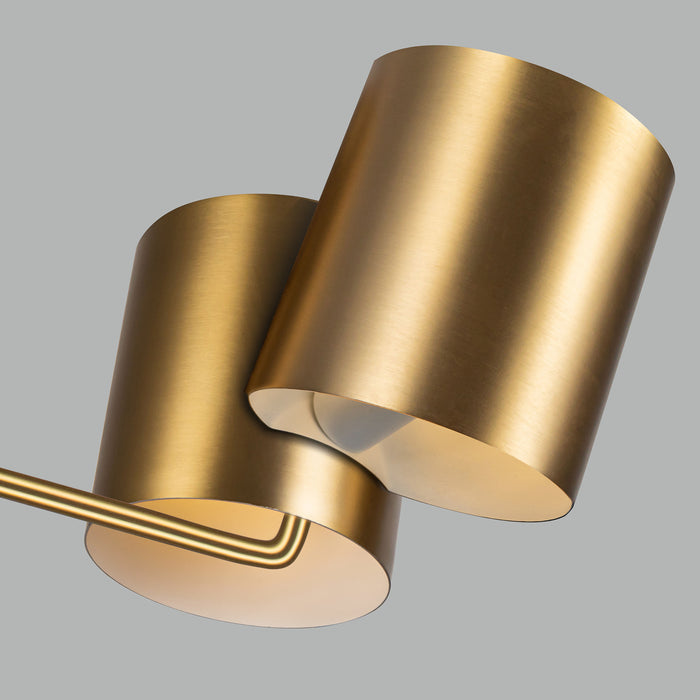 Keiko Six Light Chandelier Brushed Gold-Mid. Chandeliers-Kuzco Lighting-Lighting Design Store