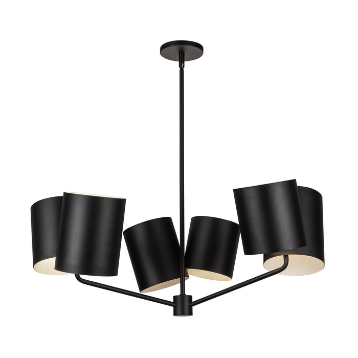 Keiko Six Light Chandelier Black-Mid. Chandeliers-Kuzco Lighting-Lighting Design Store