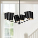 Keiko Six Light Chandelier Black-Mid. Chandeliers-Kuzco Lighting-Lighting Design Store