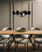 Keiko Six Light Chandelier Black-Mid. Chandeliers-Kuzco Lighting-Lighting Design Store