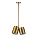 Keiko Two Light Pendant Brushed Gold-Mini Chandeliers-Kuzco Lighting-Lighting Design Store