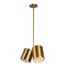 Keiko Two Light Pendant Brushed Gold-Mini Chandeliers-Kuzco Lighting-Lighting Design Store
