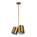 Keiko Two Light Pendant Brushed Gold-Mini Chandeliers-Kuzco Lighting-Lighting Design Store