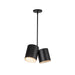 Keiko Two Light Pendant Black-Mini Chandeliers-Kuzco Lighting-Lighting Design Store