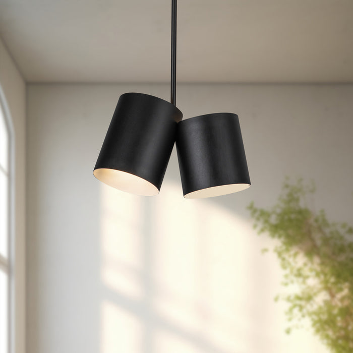 Keiko Two Light Pendant Black-Mini Chandeliers-Kuzco Lighting-Lighting Design Store
