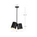 Keiko Two Light Pendant Black-Mini Chandeliers-Kuzco Lighting-Lighting Design Store