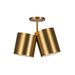 Keiko Two Light Semi-Flush Mount Brushed Gold-Semi-Flush Mts.-Kuzco Lighting-Lighting Design Store