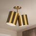 Keiko Two Light Semi-Flush Mount Brushed Gold-Semi-Flush Mts.-Kuzco Lighting-Lighting Design Store