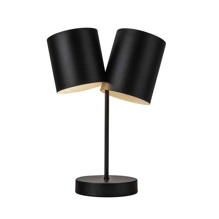 Keiko Two Light Table Lamp Black-Lamps-Kuzco Lighting-Lighting Design Store