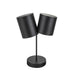 Keiko Two Light Table Lamp Black-Lamps-Kuzco Lighting-Lighting Design Store
