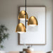 Kenji One Light Chandelier Aged Gold/Opal Matte Glass-Mid. Chandeliers-Alora-Lighting Design Store