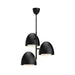 Kenji One Light Chandelier Matte Black/Opal Matte Glass-Mid. Chandeliers-Alora-Lighting Design Store