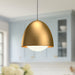 Kenji One Light Pendant Aged Gold/Opal Matte Glass-Pendants-Alora-Lighting Design Store