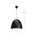 Kenji One Light Pendant Matte Black/Opal Matte Glass-Pendants-Alora-Lighting Design Store