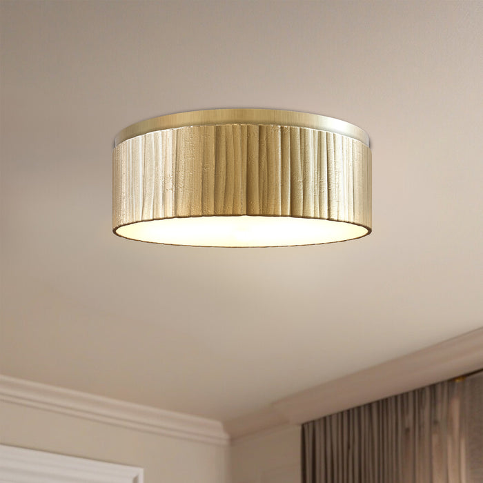 Kensington LED Flush Mount Vintage Brass-Flush Mounts-Alora-Lighting Design Store