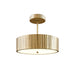 Kensington LED Lantern Vintage Brass-Semi-Flush Mts.-Alora-Lighting Design Store