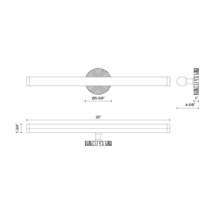 Kensington LED Bathroom Fixture Urban Bronze-Bathroom Fixtures-Alora-Lighting Design Store