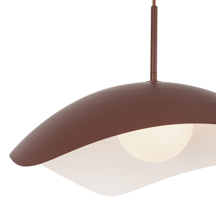 Kirby One Light Pendant Burgundy-Pendants-Kuzco Lighting-Lighting Design Store