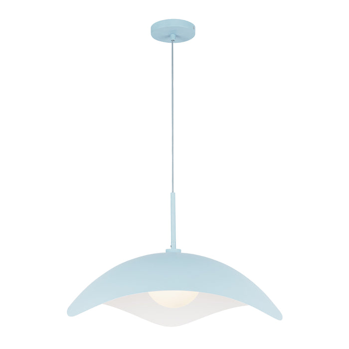 Kirby One Light Pendant Cerulean-Pendants-Kuzco Lighting-Lighting Design Store