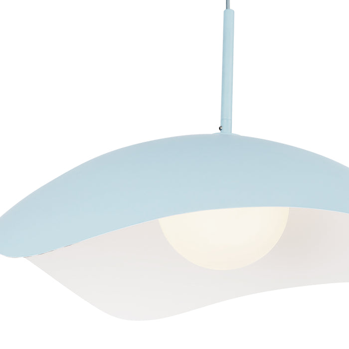 Kirby One Light Pendant Cerulean-Pendants-Kuzco Lighting-Lighting Design Store