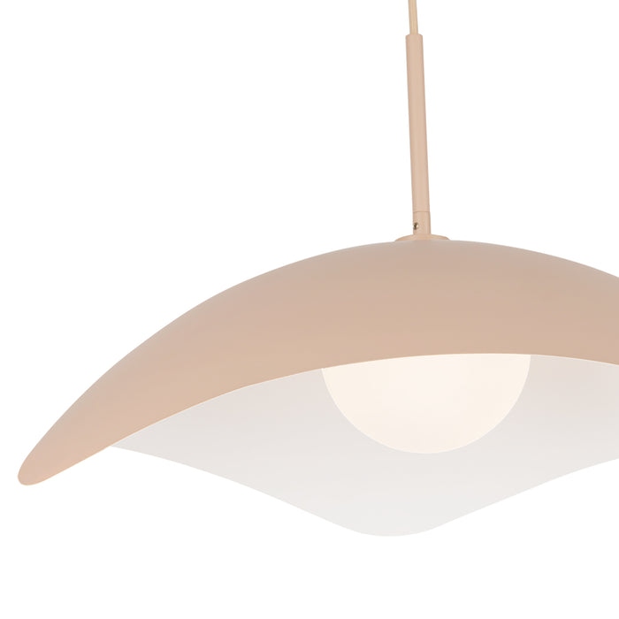 Kirby One Light Pendant Peach-Pendants-Kuzco Lighting-Lighting Design Store