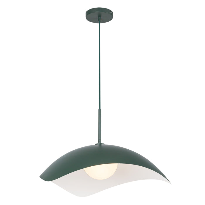 Kirby One Light Pendant Pine Green-Pendants-Kuzco Lighting-Lighting Design Store