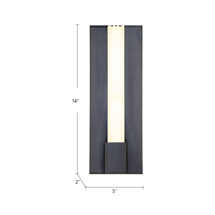 Kismet LED Vanity Urban Bronze/Alabaster-Sconces-Alora-Lighting Design Store