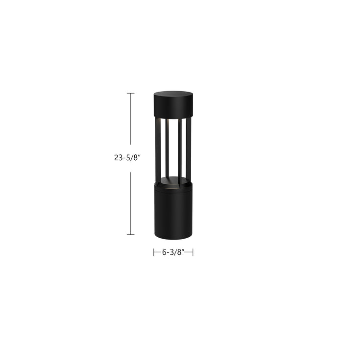 Knox LED Exterior Bollard Black-Landscape Ltg.-Kuzco Lighting-Lighting Design Store