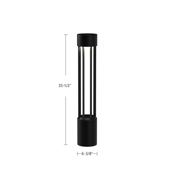 Knox LED Exterior Bollard Black-Landscape Ltg.-Kuzco Lighting-Lighting Design Store