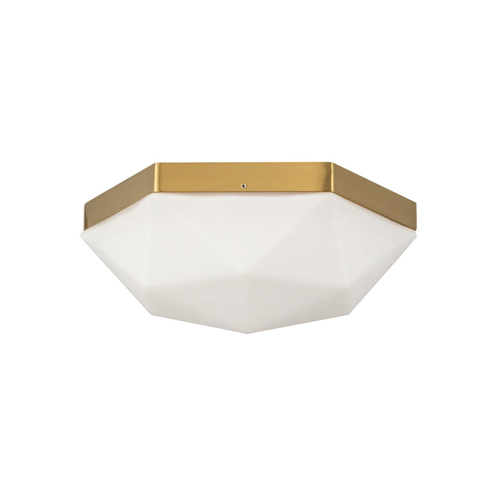 Krysta Two Light Flush Mount Brushed Gold/Opal Glass-Flush Mounts-Alora-Lighting Design Store