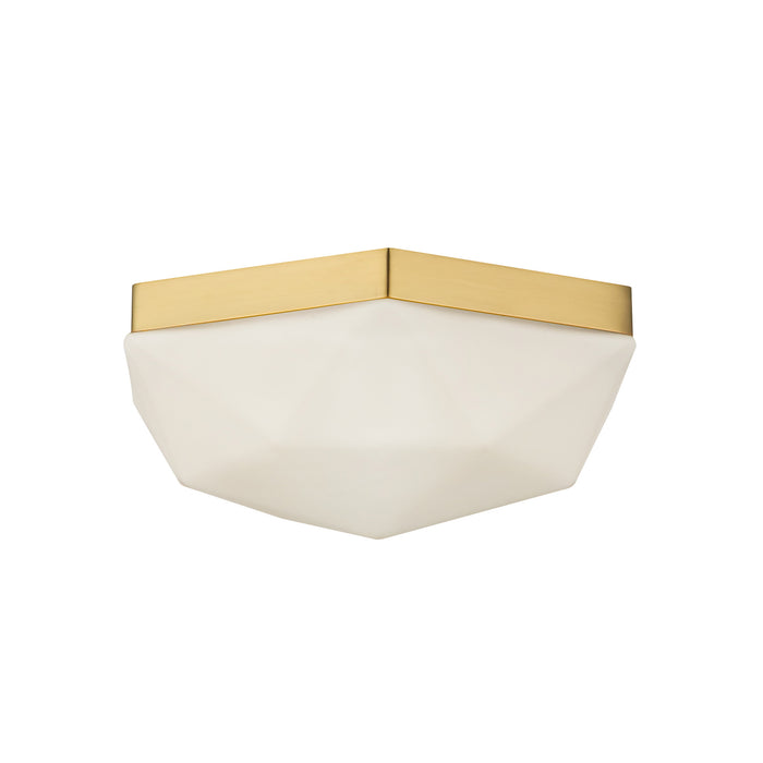 Krysta Two Light Flush Mount Brushed Gold/Opal Glass-Flush Mounts-Alora-Lighting Design Store