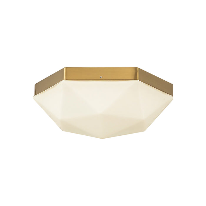 Krysta Two Light Flush Mount Brushed Gold/Opal Glass-Flush Mounts-Alora-Lighting Design Store