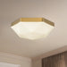 Krysta Two Light Flush Mount Brushed Gold/Opal Glass-Flush Mounts-Alora-Lighting Design Store