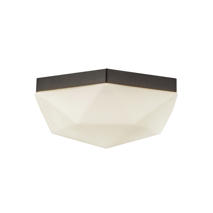 Krysta Two Light Flush Mount Matte Black/Opal Glass-Flush Mounts-Alora-Lighting Design Store