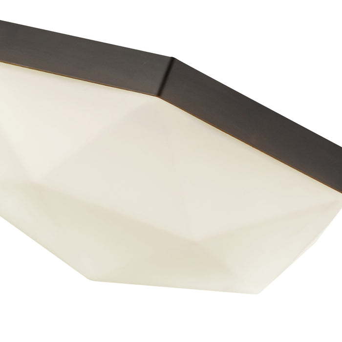 Krysta Two Light Flush Mount Matte Black/Opal Glass-Flush Mounts-Alora-Lighting Design Store