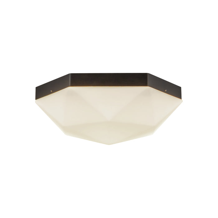 Krysta Two Light Flush Mount Matte Black/Opal Glass-Flush Mounts-Alora-Lighting Design Store