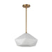 Krysta One Light Pendant Brushed Gold/Opal Glass-Pendants-Alora-Lighting Design Store