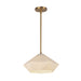 Krysta One Light Pendant Brushed Gold/Opal Glass-Pendants-Alora-Lighting Design Store