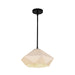 Krysta One Light Pendant Matte Black/Opal Glass-Pendants-Alora-Lighting Design Store