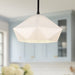 Krysta One Light Pendant Matte Black/Opal Glass-Pendants-Alora-Lighting Design Store