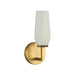 Krysta One Light Wall Vanity Brushed Gold/Opal Glass-Sconces-Alora-Lighting Design Store