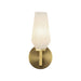Krysta One Light Wall Vanity Brushed Gold/Opal Glass-Sconces-Alora-Lighting Design Store