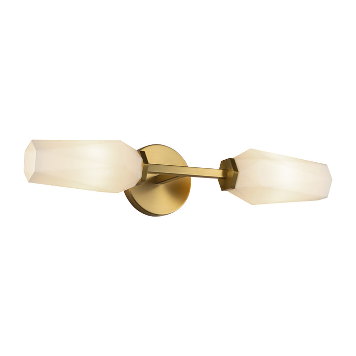 Krysta Two Light Wall Vanity Brushed Gold/Opal Glass-Sconces-Alora-Lighting Design Store