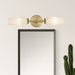 Krysta Two Light Wall Vanity Brushed Gold/Opal Glass-Sconces-Alora-Lighting Design Store