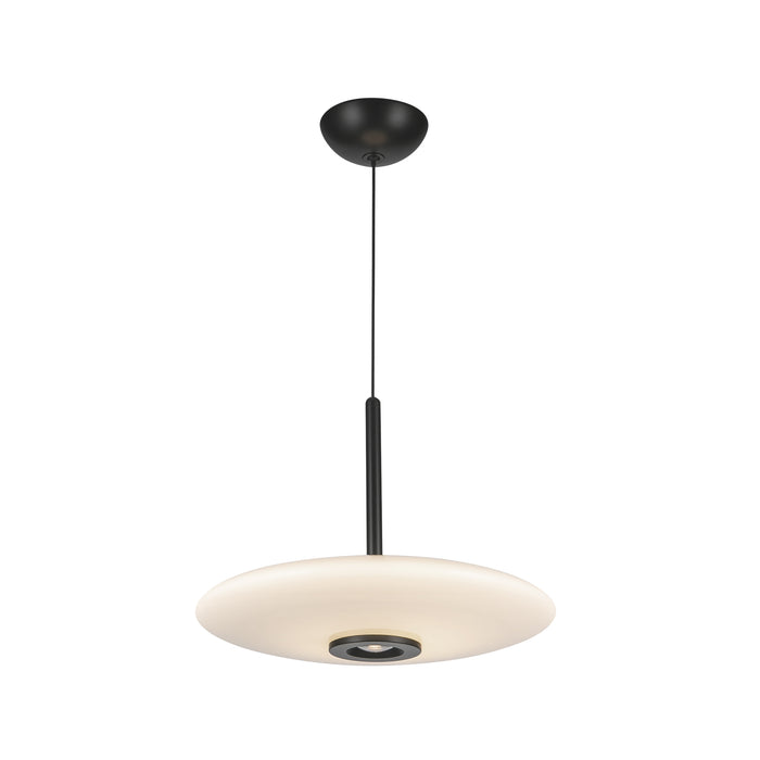 Kyoto LED Pendant Black/Glossy Opal Glass-Pendants-Kuzco Lighting-Lighting Design Store