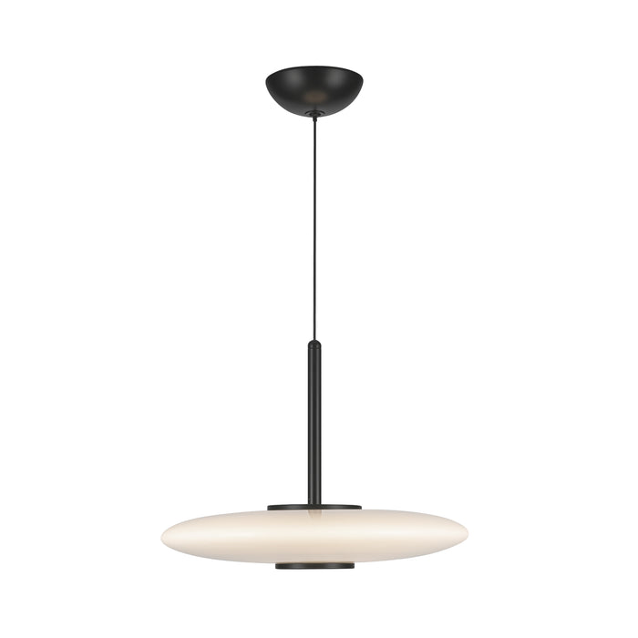 Kyoto LED Pendant Black/Glossy Opal Glass-Pendants-Kuzco Lighting-Lighting Design Store