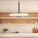 Kyoto LED Pendant Black/Glossy Opal Glass-Pendants-Kuzco Lighting-Lighting Design Store
